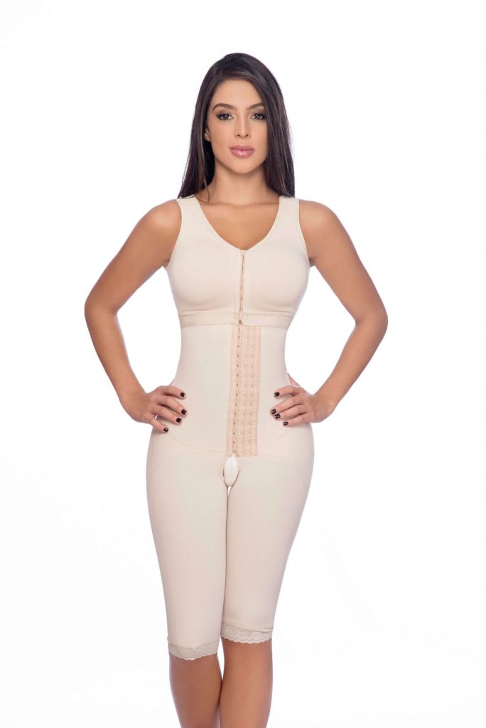 Full body above knee faja with hook closure Contour Fajas